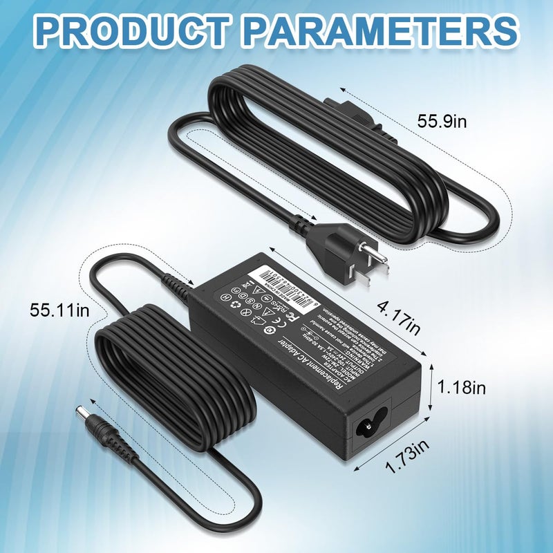 Eagleggo محول طاقة EAGLEGGO من AC 100-240V إلى DC 24V 3A بديل لجهاز مسح الصور Fujitsu سلسلة FI fi-7160 fi-7180 fi-7260 fi-7280 PA03586-B015 سلك طاقة AC - Image 3